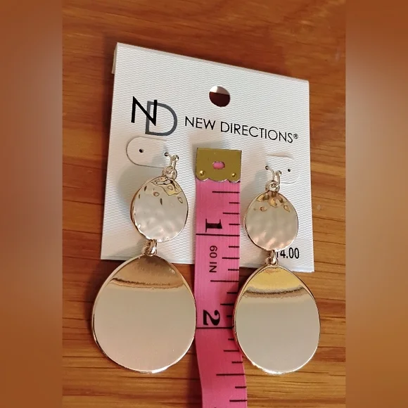 New Directions Women's Gold Earrings - Picture 2 of 4